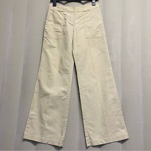 Tommy Hilfiger Women’s Pants Wide Leg Flare Mid Rise Chinos Tan Y2K Neutral